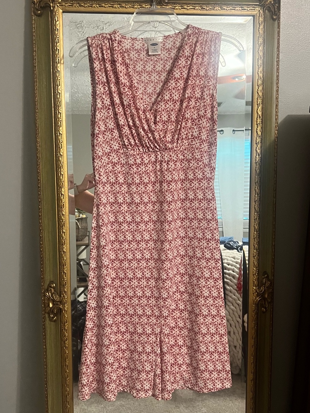 Sleeveless Pink Patterned Women’s Dress